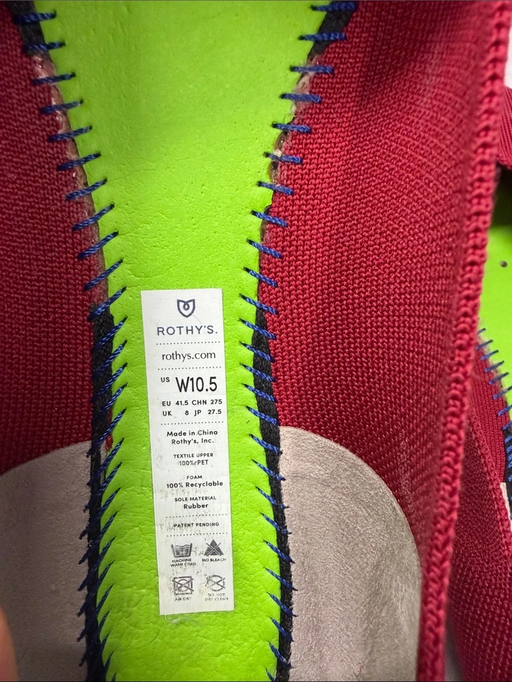 Rothy’s The Flat Scooter Red Sz 10.5